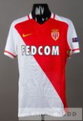 Dirar red and white AS Monaco no.7 jersey v Tottenham Hotspur in the UEFA Europa League Group J at