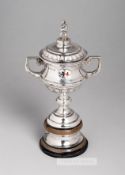 Huddersfield Infirmary & Victoria Nurses Charity Hospital Cup player's trophy awarded to
