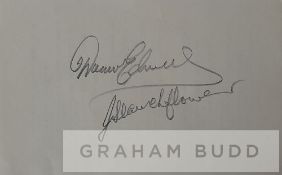 The autographs of the Manchester United 'Busby Babes' Duncan Edwards and Jackie Blanchflower, signed