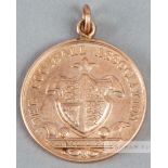 1899 F.A. Amateur Cup runners-up medal, hallmarked 9ct .375 Birmingham 1898-99 by Vaughton & Sons