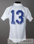 White Tottenham Hotspur no.13 substitute's jersey, circa 1988-89, by Hummel, short-sleeved with