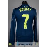 Tomas Rosicky navy and blue Arsenal No.7 third change jersey in the UEFA Champions League, season