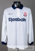 White Bolton Wanderers no.15 substitute's jersey from the 1991 Football League Third Division play-