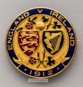 Sir Frederick Wall's Football Association Official's badge for the Ireland v England international