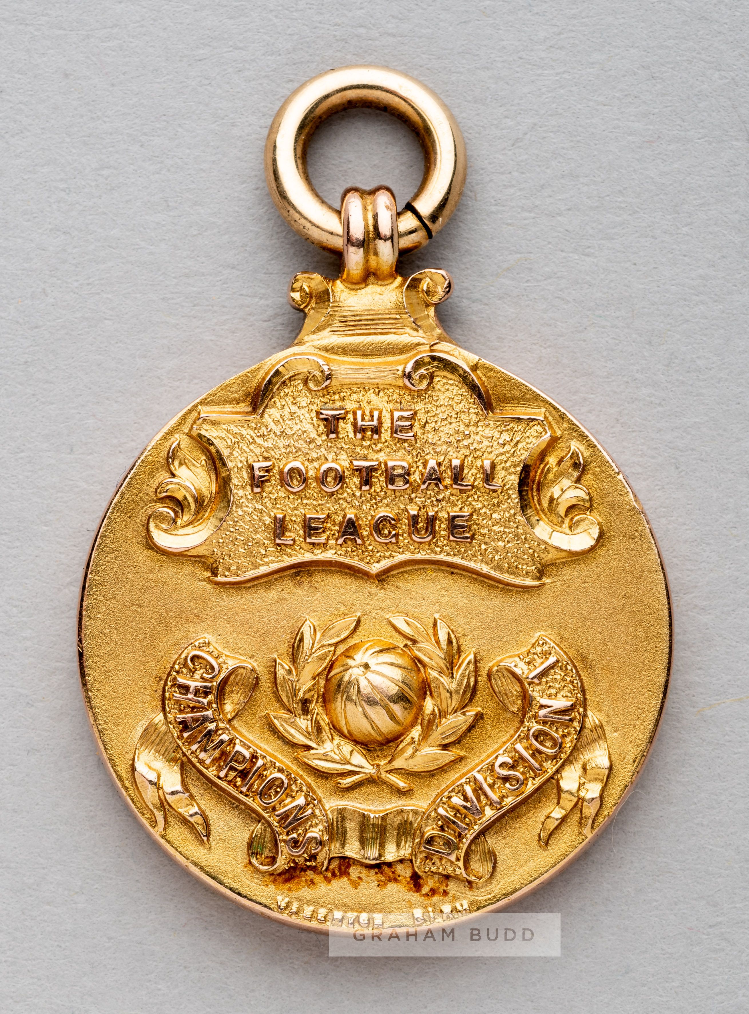 Newcastle United Football League Division One Championship medal awarded to Newcastle United's Frank