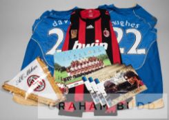 Portsmouth FC jerseys and memorabilia v AC Milan in the UEFA Cup Group E at Fratton Park, 27th