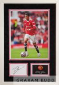 Cristiano Ronaldo Manchester United signed framed photographic display, short-version signature in