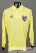 Peter Shilton yellow and black England no.13 goalkeeper's jersey, circa mid 1970s, by Admiral,