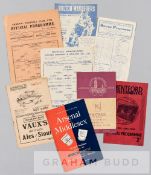 Eight Arsenal programmes dating between 1935 and 1949, away at Brentford 2nd November 1935; 3 x