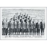 FIFA 1950 Brazil World Cup official Italian Federation team postcard,  featuring the Italian team in