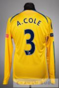 Ashley Cole yellow and blue Chelsea no.3 third change jersey v Everton in the FA Cup Final at