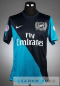 Armand Traore navy and blue Arsenal no.30 away jersey, from the Asia Tour 13th to 23rd July 2011