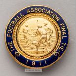 Sir Frederick Wall's Football Association Official's badge for the 1911 F.A Cup Final Bradford
