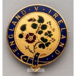 Sir Frederick Wall's Football Association Official's badge for the Ireland v England international