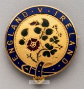Sir Frederick Wall's Football Association Official's badge for the Ireland v England international
