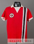 Clive Payne red and white with black stripe AFC Bournemouth no.2 jersey, season 1974-75, short-