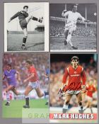 A collection of player autographs from Manchester United teams dating from the 1960s onwards,