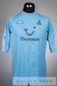 Frederic Kanoute pale blue Tottenham Hotspur no.9 away jersey, season 2003-04, short-sleeved with