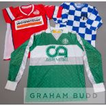 Two Boldklubben 1909 jerseys, circa early 1990s, both by Hummel, the first a short-sleeved no.8