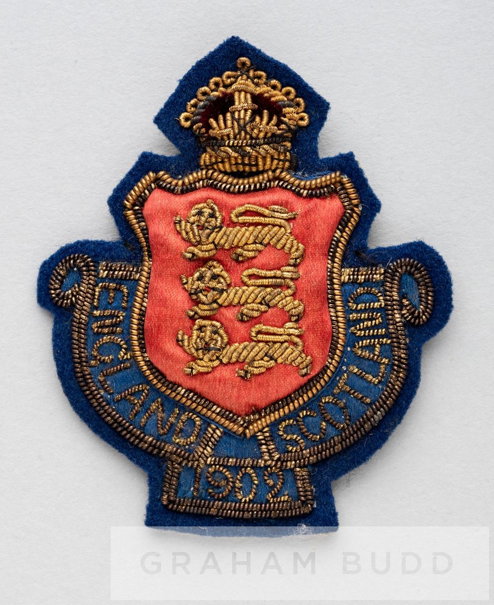 Football Association Councillor's badge issued for England v Scotland International match, 1902,