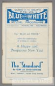 Queen of the South v Celtic programme, 2nd January 1946, 8-page, horizontal fold, small hole to