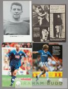 A collection of player autographs from Leicester City teams dating from the 1960s onwards,