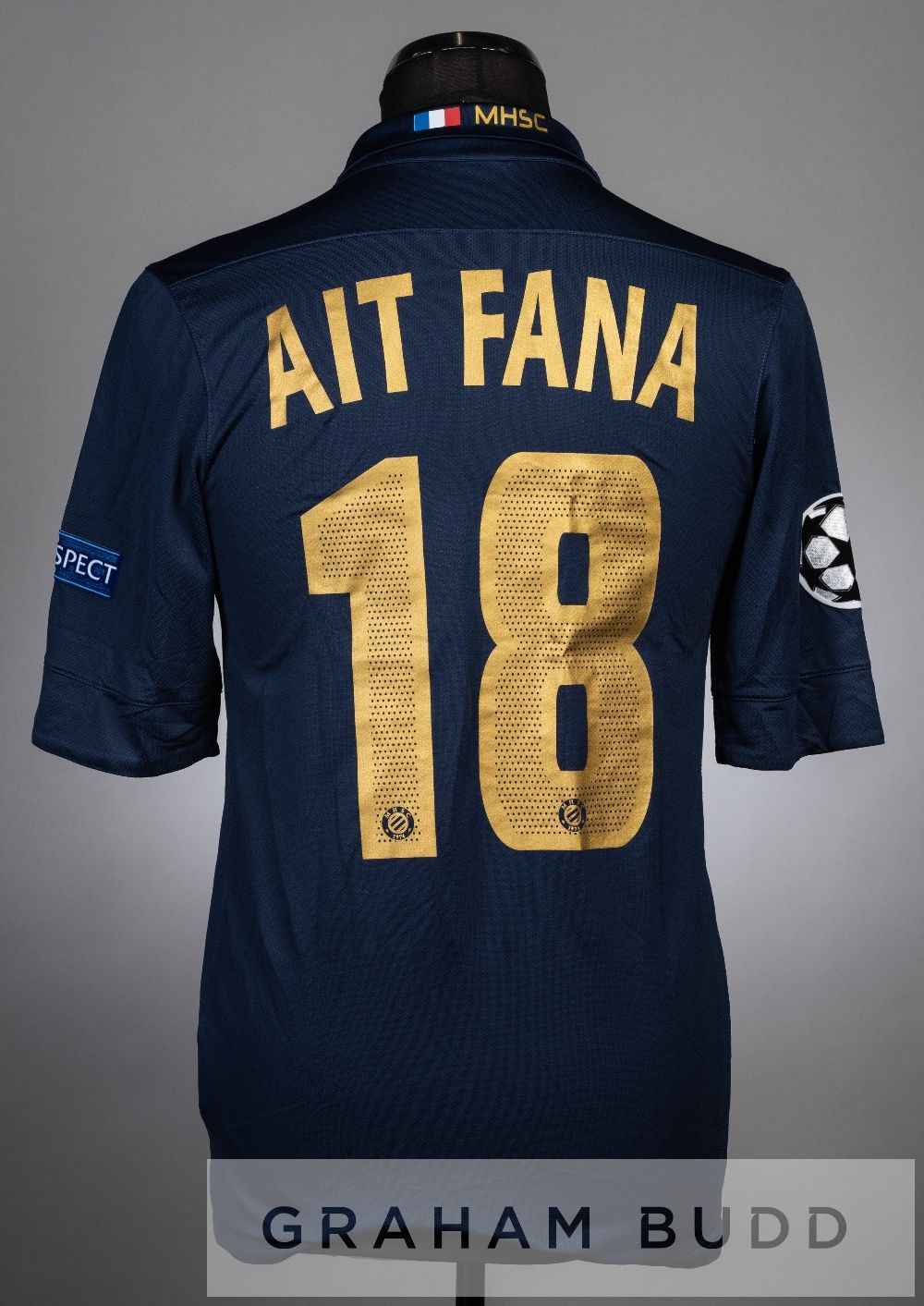 Ait Fana navy Montpellier no.18 jersey v Arsenal in the UEFA Champions League Group B, at Stade De - Image 2 of 2