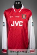 David Platt red and white Arsenal no.7 home jersey v Newcastle United in the FA Cup Final at