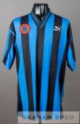 Blue and black stripped Club Brugge K.V. UEFA Champions League no.2 jersey, season 1992-93, by Puma,