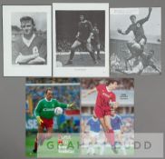 A collection of player autographs from Liverpool teams dating from the 1960s onwards, comprising