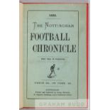 A bound copy of the very first publication of The Nottinghamshire Football Chronicle in 1885, with