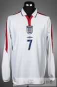 David Bentley white England U-21 no.7 jersey v Sweden U-21 in an International friendly at