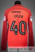 Mark Tyler signed Peterborough United no.40 goalkeeper's jersey, circa 2018, long-sleeved with SKY