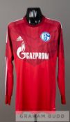 Ralf Fahrmann red FC Schalke 04 no.1 goalkeeper's jersey v Tottenham Hotspur in pre-season