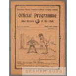 Tottenham Hotspur v Chelsea programme 5th September 1914, Vol. VII No.2, printed on 8 pages uncut,
