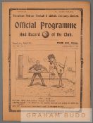 Tottenham Hotspur v Chelsea programme 5th September 1914, Vol. VII No.2, printed on 8 pages uncut,