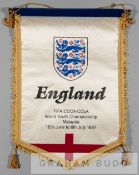 FIFA Coca Cola Youth Championship England official presentation tournament pennant, played in