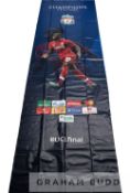 2019 UEFA Champions League Final street banner featuring Liverpool FC's Sadio Mane, produced for the