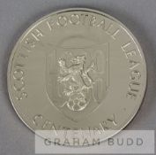 Scottish Football League Centenary medal 1890-1990, obverse inscribed SCOTTISH FOOTBALL LEAGUE