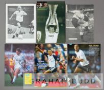 A collection of player autographs from Tottenham Hotspur teams dating from the 1960s onwards,