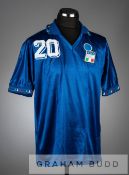 Roberto Baggio blue Italy No.20 jersey v USA, in the first U.S Cup played at Solider Field, on 6th