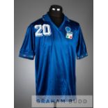 Roberto Baggio blue Italy No.20 jersey v USA, in the first U.S Cup played at Solider Field, on 6th