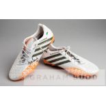 Arsenal and Wales Aaron Ramsey signed Adidas Predator football boots from the FA Cup Final v Hull