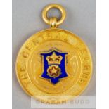 Central League winner's medal awarded to a Derby County player in season 1935-36, 9ct. gold,