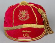 Wales international cap awarded to Cliff Jones of Fulham for the match v The Rest of the UK staged