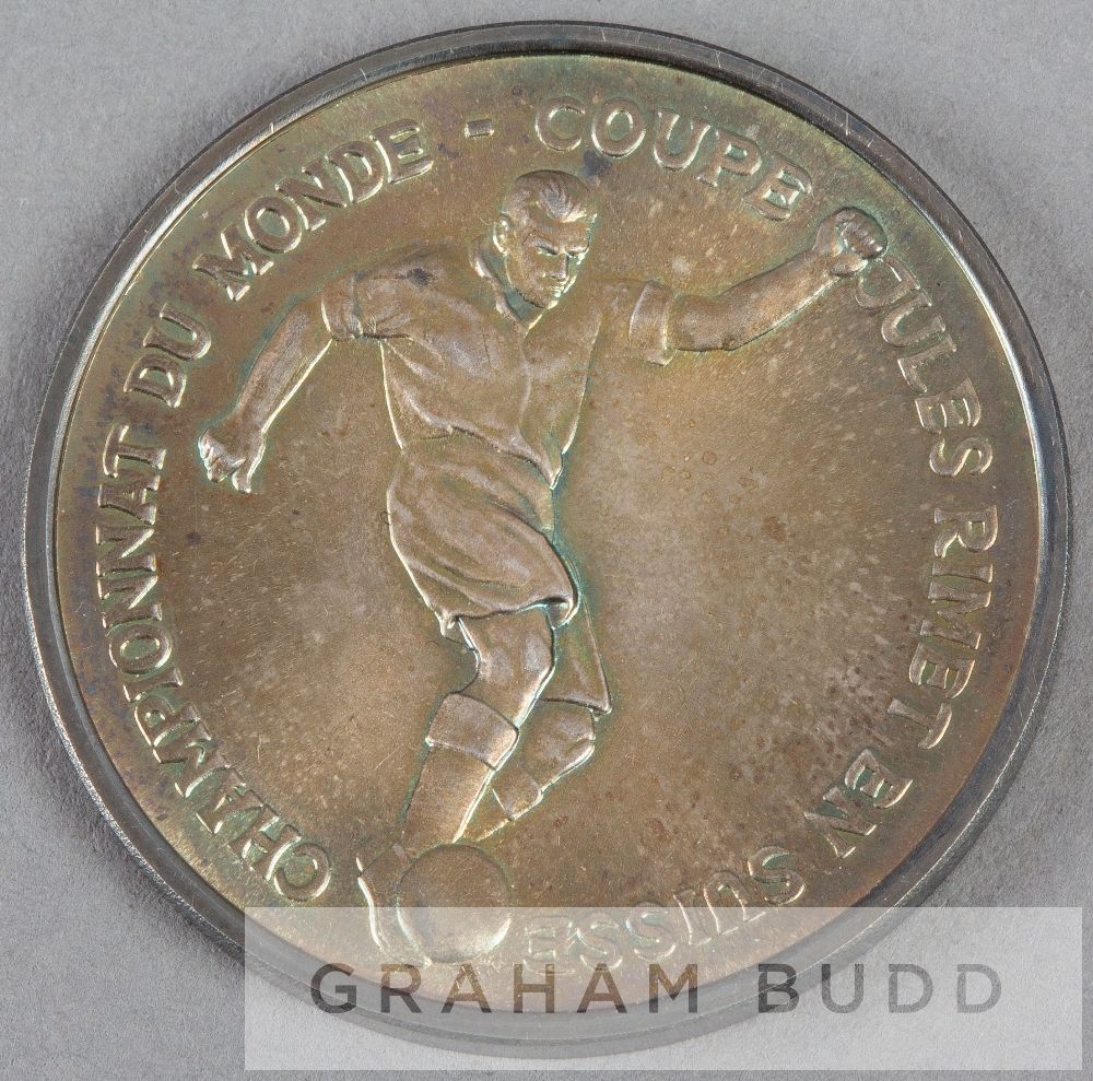 FIFA 50th anniversary medal issued in conjunction with the 1954 World Cup in Switzerland, obverse - Image 2 of 2