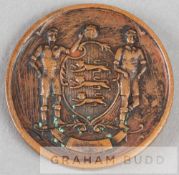 1946 F.A. Cup winner's bronze medal awarded to a Derby County player, obverse with the FA three lion