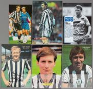 A collection of player autographs from Newcastle United teams dating from the 1960s onwards,