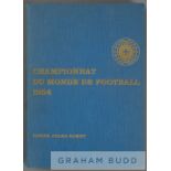 1954 World Cup official report, French language edition, 256 pages, comprehensive illustrated