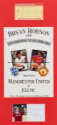 Pair of Manchester United signed Player Testimonial framed displays for Bryan Robson and Mark